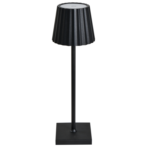 Beliani Table Lamp POMBEIRO Metal Black