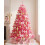 Beliani Artificial Christmas Tree FARNHAM 210 cm Pink 4