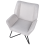 Beliani Armchair GRESSELA Velvet Light Grey 6