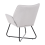 Beliani Armchair GRESSELA Velvet Light Grey 5