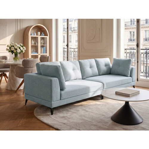 Beliani Sofa 4 Seater YURI Chenille Light Blue 1