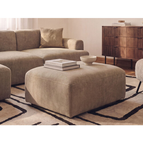 Beliani Ottoman HEDE Fabric Brown 1