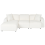 Beliani Modular Corner Sofa 3 Seater HEDE Boucle White Right Hand 4