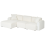 Beliani Modular Corner Sofa 3 Seater HEDE Boucle White Right Hand 5