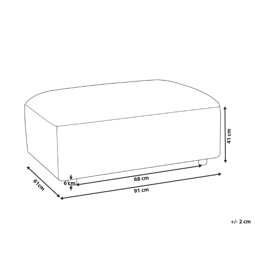 Beliani Ottoman HEDE Boucle White 2