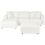 Beliani Modular Corner Sofa HEDE Boucle White with Ottoman Right Hand 4