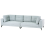 Beliani Sofa 4 Seater YURI Chenille Light Blue 4