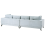 Beliani Sofa 4 Seater YURI Chenille Light Blue 5