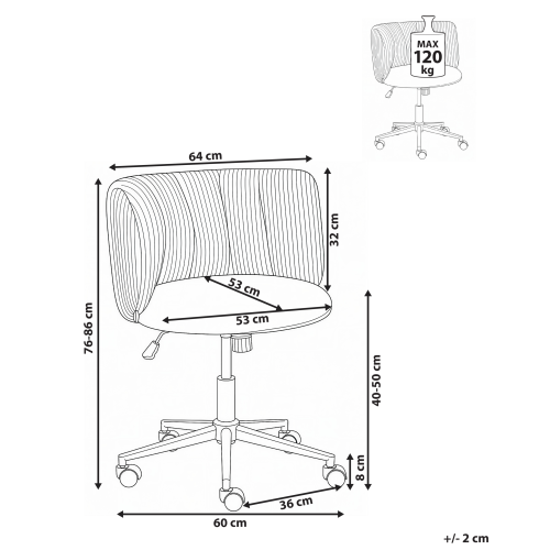 Beliani Desk Chair PELORA Boucle White 2