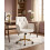 Beliani Desk Chair CELARA Velvet White 2