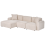 Beliani Modular Corner Sofa 3 Seater HEDE Fabric Light Beige Right Hand 4