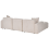 Beliani Modular Corner Sofa 3 Seater HEDE Fabric Light Beige Right Hand 5