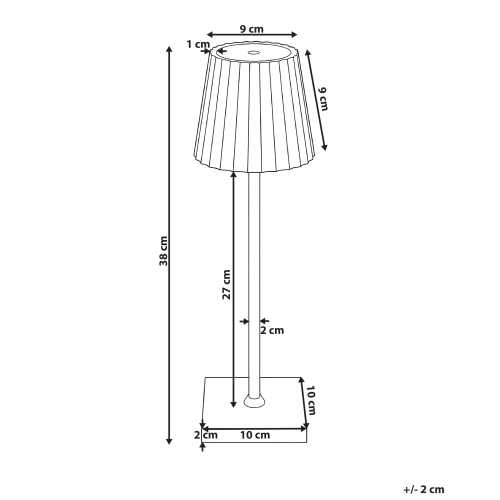 Beliani Table Lamp POMBEIRO Metal Black 2
