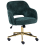 Beliani Desk Chair EMBER Chenille Dark Green 4