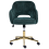 Beliani Desk Chair EMBER Chenille Dark Green 5