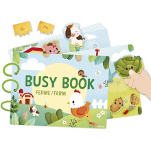 Livre d'activités - JANOD - Busy-book La Ferme - 20 pages - 158 pièces - 3 anneaux détachables