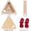 1set Climbing Triangle Fingerboard, Multifunctional Simulated Climbing Fingerboard, Reusable Home Gym Pull  Handle 6