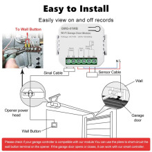 Módulo Controlador de Abridor de Puerta de Garaje Inteligente Tuya WiFi Aplicación Life Control Remoto Interruptor de Puerta Funciona con Alexa