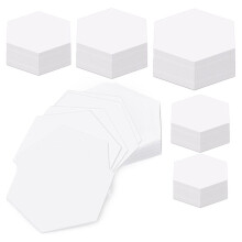 600 Sztuk Szablonów do Szycia w Kształcie Heksagonu, 6 Rozmiarów Białych Papierów do Quiltowania do Szycia i Rękodzieła DIY