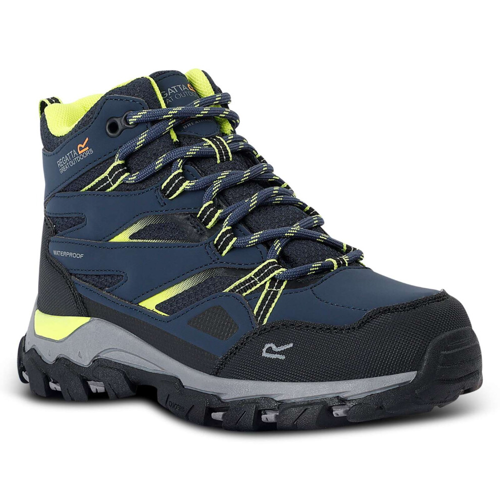 Regatta (2.5 Uk, Navy/Lime Punch) Kids Holcombe Iii Walking Boots - Image 3
