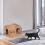 Kartonnen kattenhuis met krabplank 1