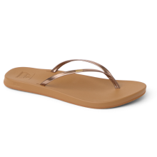 (UK 4, Bronze/Brown) Reef Womens Cushion Slim Summer Beach Pool Sandals Thongs Flip Flops - Palmia