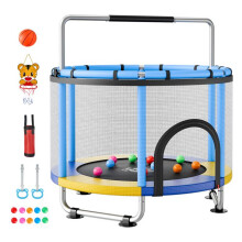 Kinderen Trampoline 150 cm-Duoku-met een Laadcapaciteit tot 60 kg, Geschikt voor Binnen- en Buitengebruik
