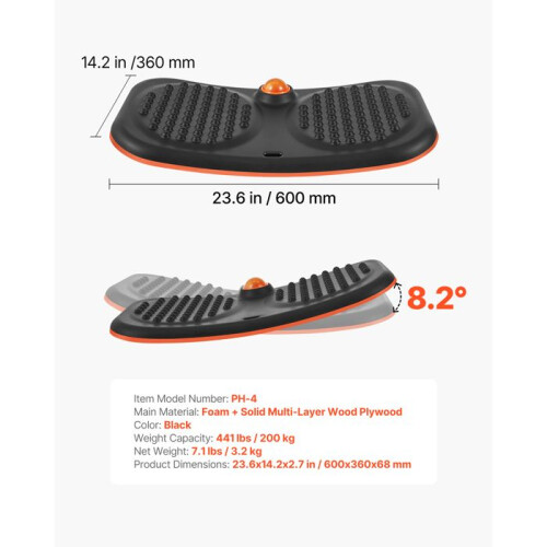 Compacte en Draagbare Evenwichtsbord - Duoku - Ideaal voor Core Training - Inclusief een Massagebal 1