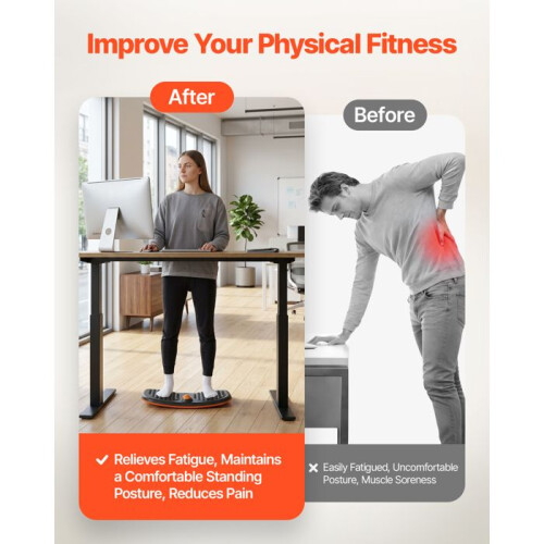 Compacte en Draagbare Evenwichtsbord - Duoku - Ideaal voor Core Training - Inclusief een Massagebal 2