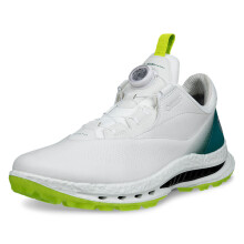(UK 11.5, White/Baygreen) Ecco Mens Biom C5 BOA GTX Spikeless Waterproof Leather Golf Shoes