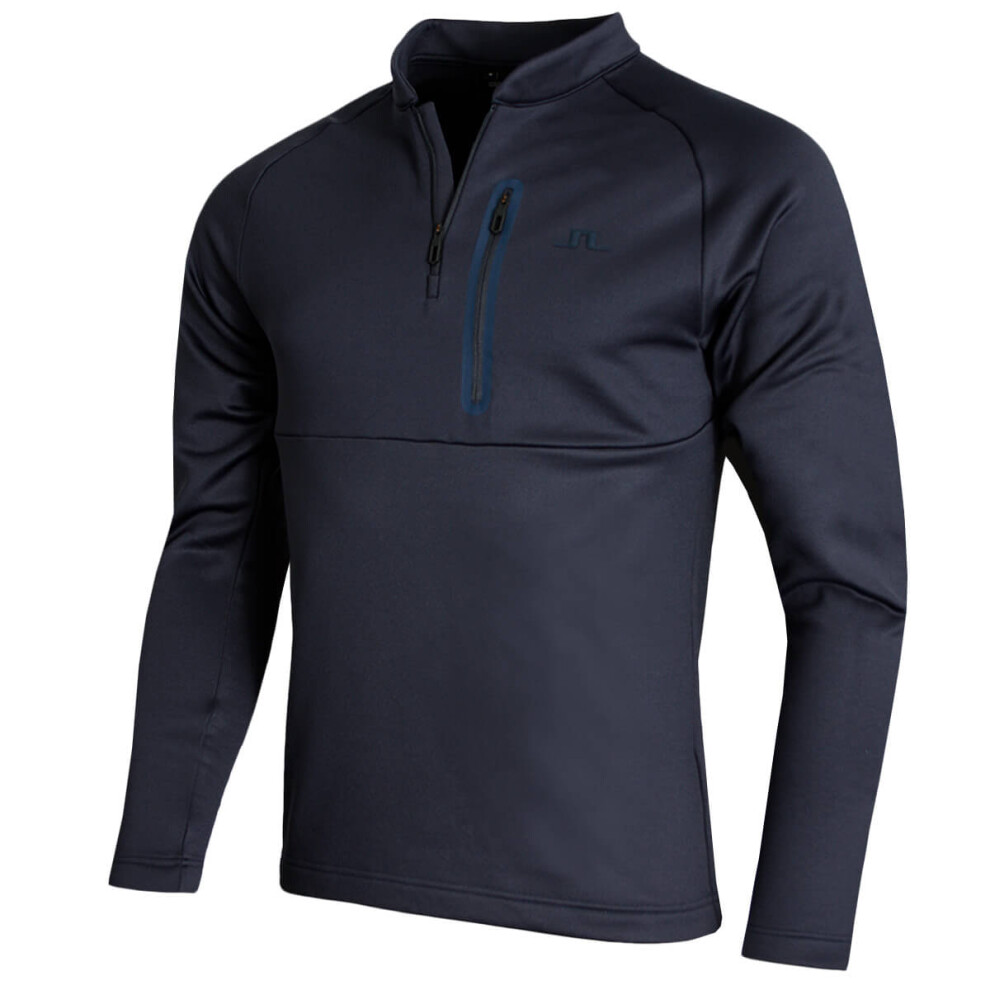 J.lindeberg (M, Jl Navy) Mens Adam Quarter Zip Mid Layer Wicking Golf Sweater