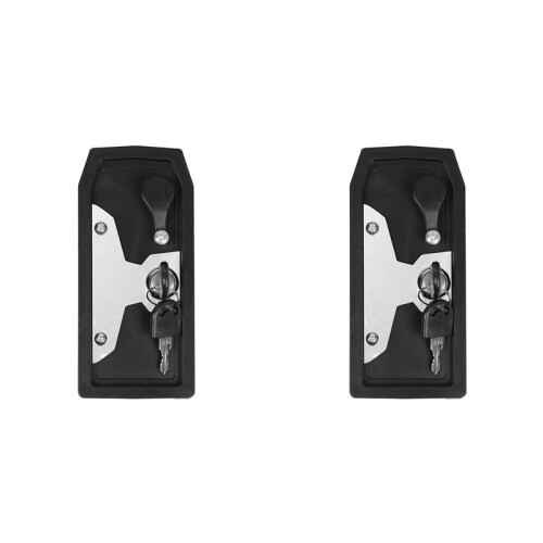 2X Motorcycle Replacement Parts Toolbox Tool Box Cover for  Accessories Silver 1