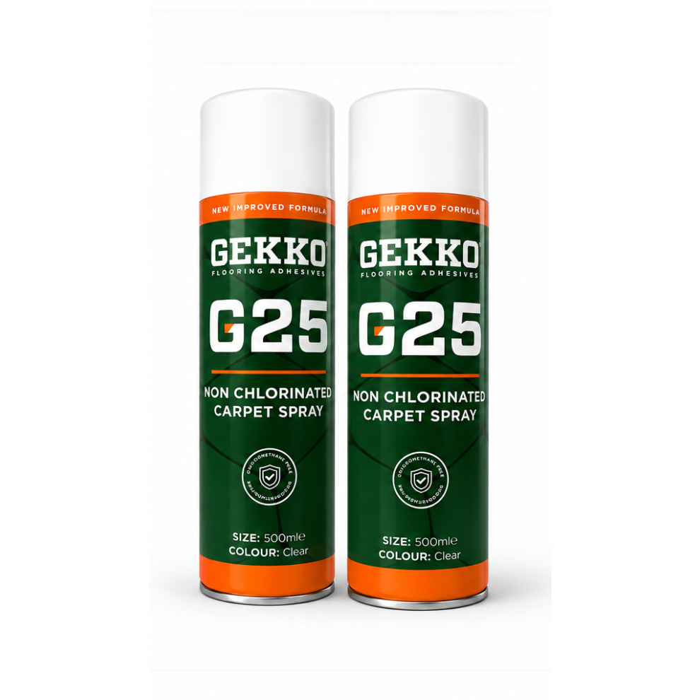 (Pack Of 2) Gekko Spray Adhesive G25 500Ml Non Chlorinated Carpet Spray 9506271268114