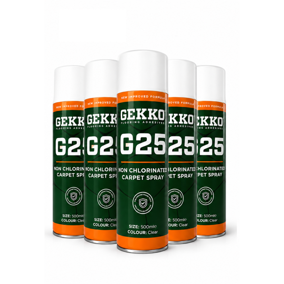 (Pack Of 5) Gekko Spray Adhesive G25 500Ml Non Chlorinated Carpet Spray 9502388853465