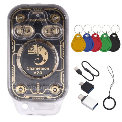 Chameleon V2.0 RFID  Chip Reader Emulator NFC Duplicator 125K 13.56Mhz Card Decode+5XUID Keychain Chameleon Ultra 1