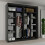 MN Furniture Stylish Sliding Doors Mirrored Wardrobes Black 203cm 2