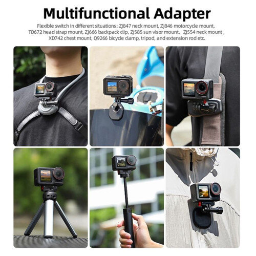 Magnetic Adapter Mount for  Osmo Action 5 Pro 4 3 Foldable Quick Release Mount Base Camera Tripod Adapter Mount 2