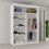 MN Furniture Stylish Sliding Doors Mirrored Wardrobes White 120cm 2