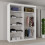 MN Furniture Stylish Sliding Doors Mirrored Wardrobes White 150cm 2