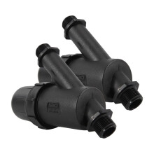 2 Filtros en y para Riego por Goteo en Línea con Malla, Conexiones de Rosca Macho de 3/4 Pulgada X 3/4 Pulgada, para Hidroponía.