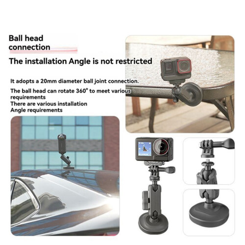 Universal Metal Arm Clamp Bracket for  Paste Camera Mount Paste Suction Base for 1