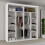 MN Furniture Stylish Sliding Doors Mirrored Wardrobes White 203cm 2