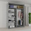 MN Furniture Stylish Sliding Doors Mirrored Wardrobes Grey 120cm 2