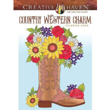 Creative Haven Country Western Charm Coloring Book by Jessica Mazurkie