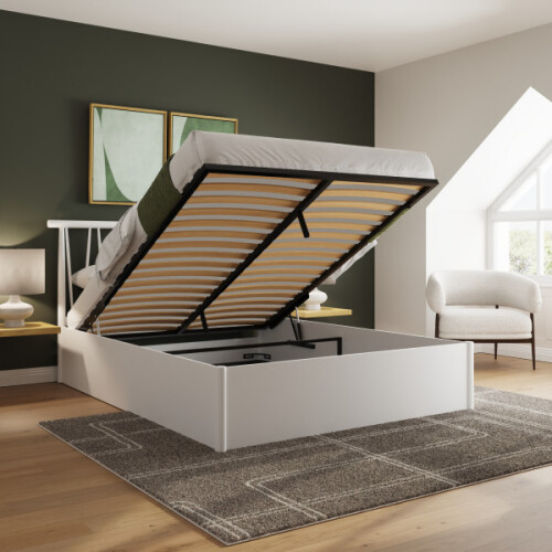 Fusum Spindle Ottoman Storage Bed Kingsize 150CM 2