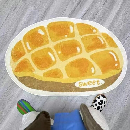 (Pineapple Bun)Household Nonslip Floor Cover With Printed Pattern And Absorbent Surface