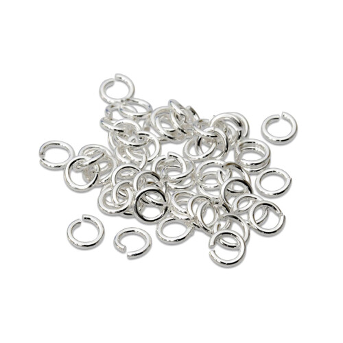 (5.0mm, 50) Sterling SIlver Open Jump Rings 3mm-6mm Diameter