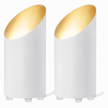 2 Pack Uplighting Indoor Floor Can Light, 5W Lights with 2700K LED GU10 Bulbs,Uplights Floor Spot Lights EU Plug