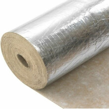 (Covers 40m² (4 x Rolls)) 2mm Rubber Silver Foil Underlay for Wood & Laminate