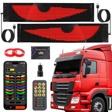 LED Devil Eyes Light for Cars Trucks, 2PCS App Controlled Car Window LED Display with Remote Control, Custom Text Animation Windshield Decor Light